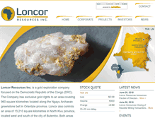 Tablet Screenshot of loncor.com